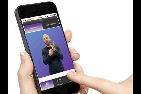 The app can be installed on staff or customer smartphones, and provides immediate access to online British Sign Language interpreting via a video call.